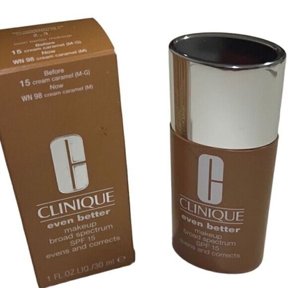 Clinique Even Better Evens‎ & Corrects SPF 15 Creme Caramel Makeup NIB - Picture 1 of 6